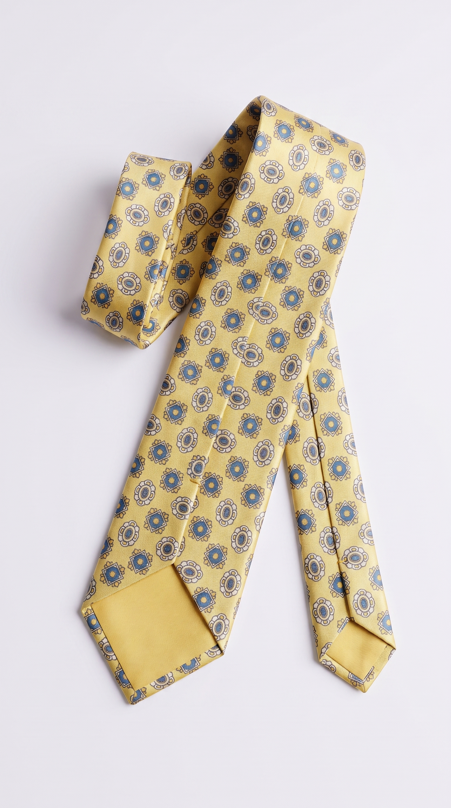 silk tie am201246 - opened back construction view