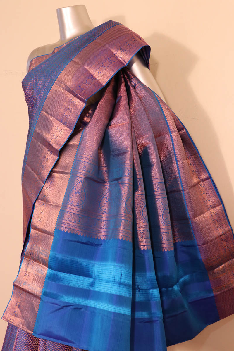 Exclusive Copper Kanjeevaram Silk Saree AH208604