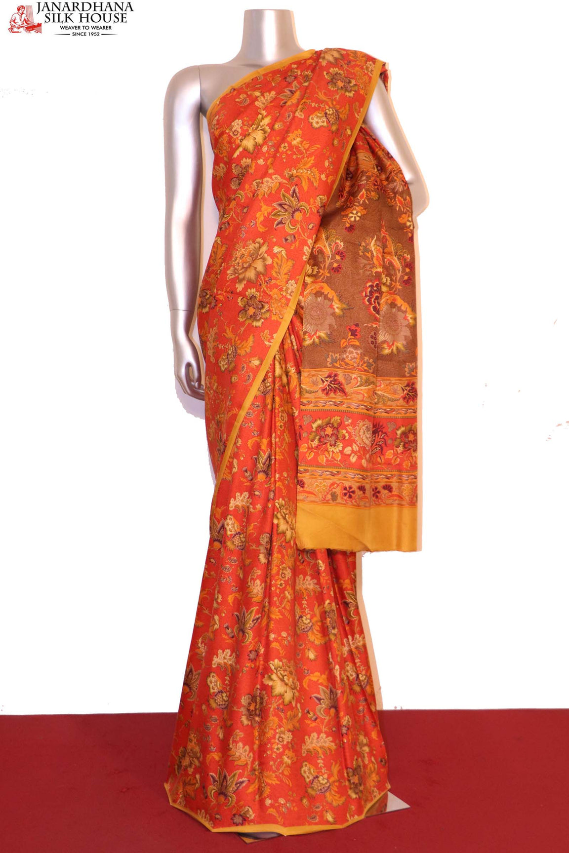 Floral Exclusive Pure Twill Silk Saree AI209518