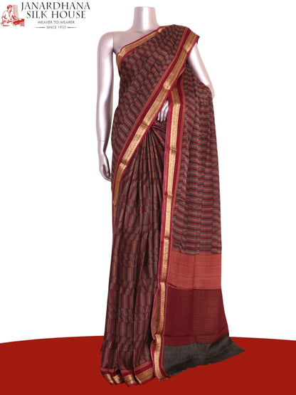 Pure Floral Zari Crepe Silk Saree AL206169