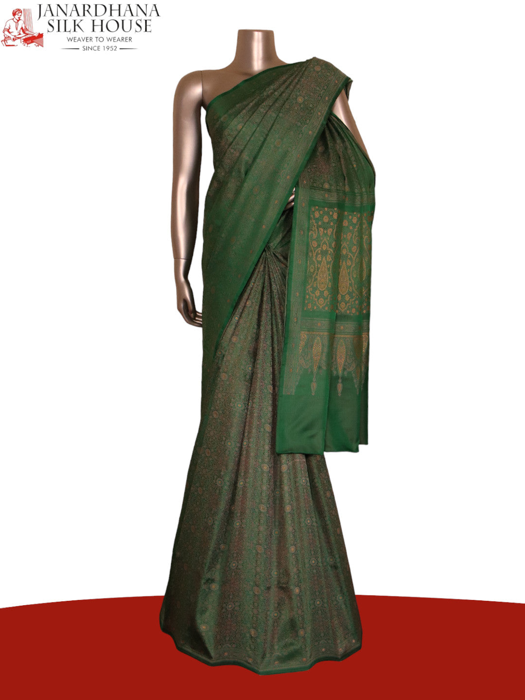 Exquisite Handloom Jamawar Tanchoi Silk Saree-Master Weaves AJ208097
