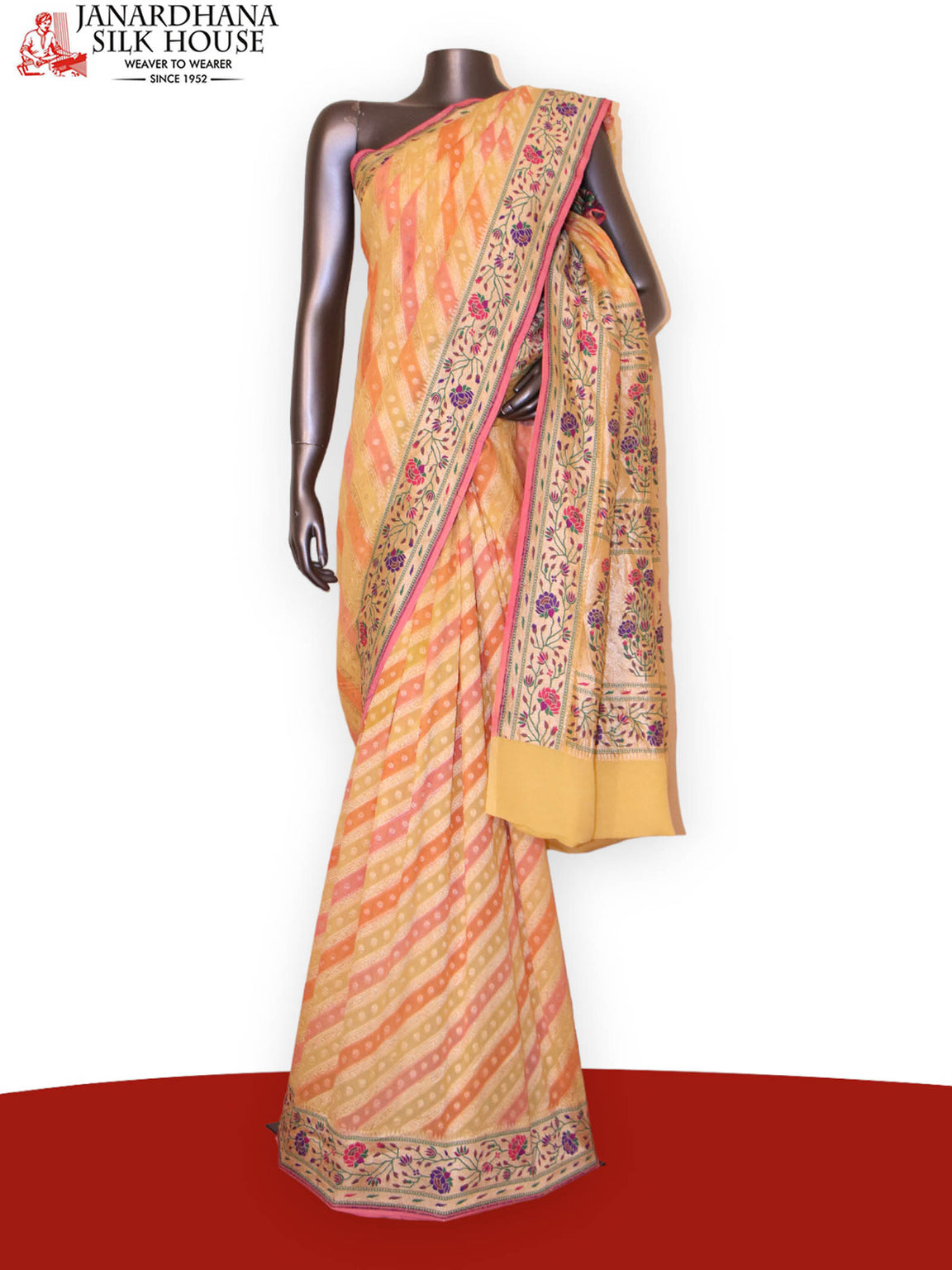 Meenakari Wedding Banarasi Georgette Silk Saree AJ202641