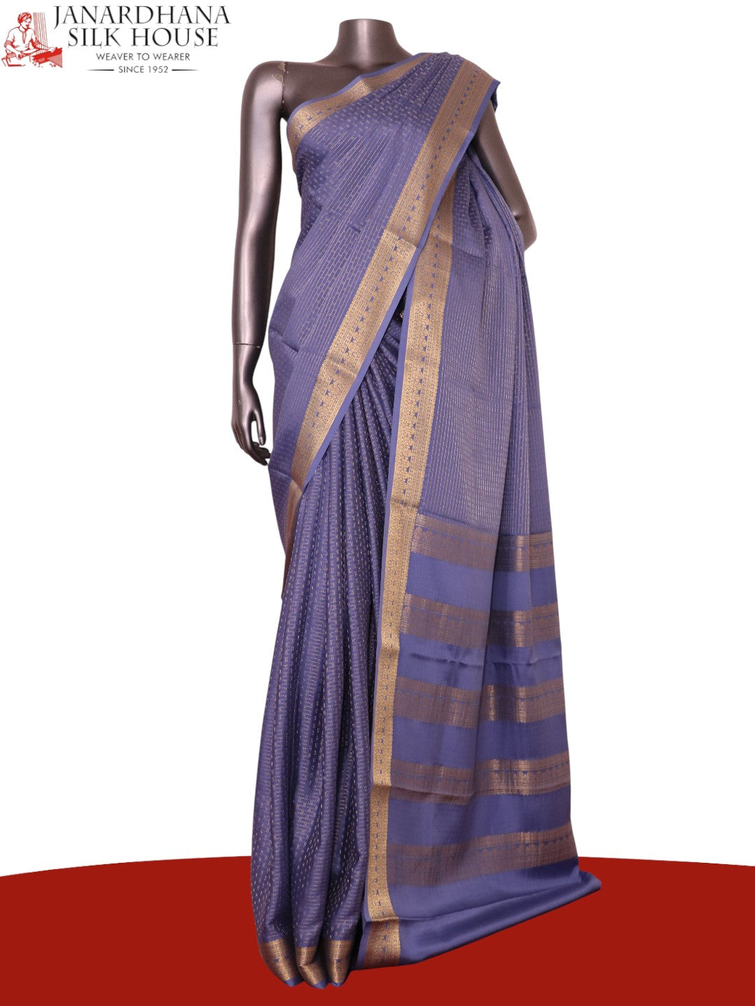 Pure Mysore Crepe Silk Saree AL212796