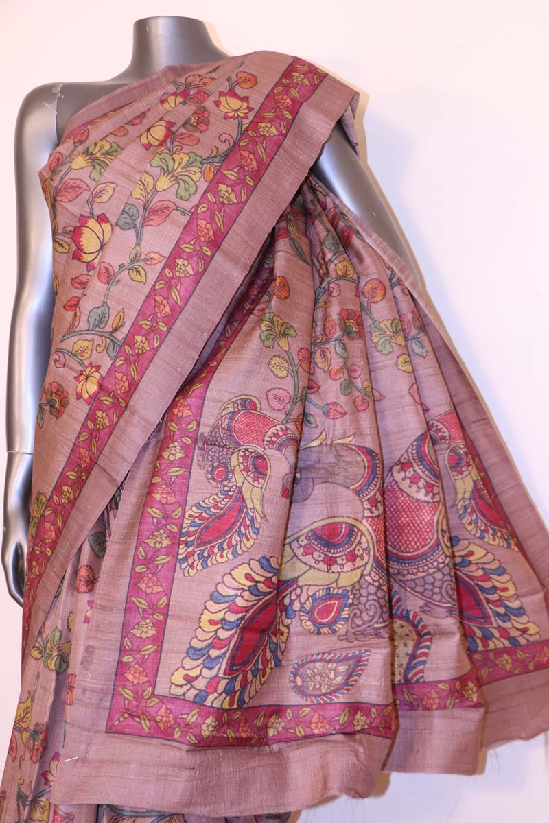 Exclusive Printed Pure Tussar Silk Saree AI207507