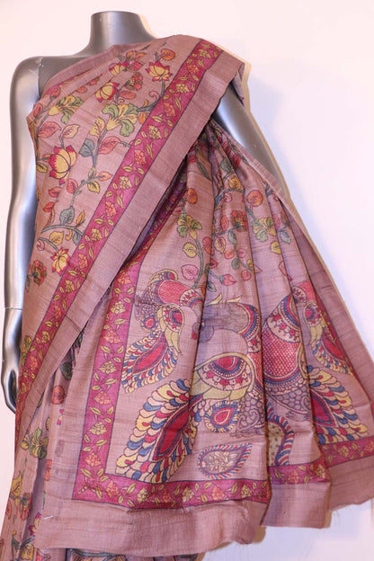 Exclusive Printed Pure Tussar Silk Saree AI207507