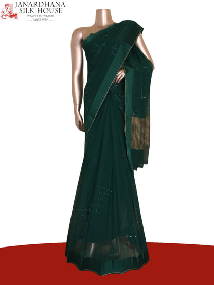 Designer Party Wear Pure Silk Chiffon AJ211829