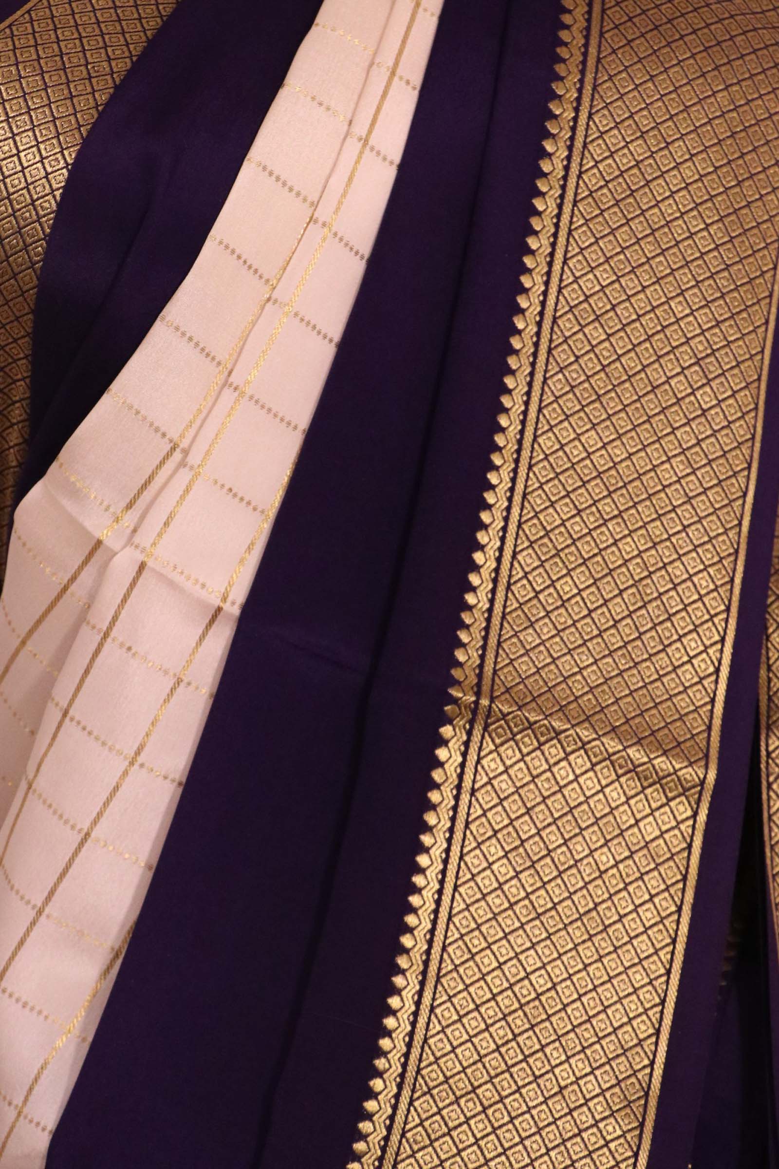 Pure Mysore Crepe Silk Saree AL212195