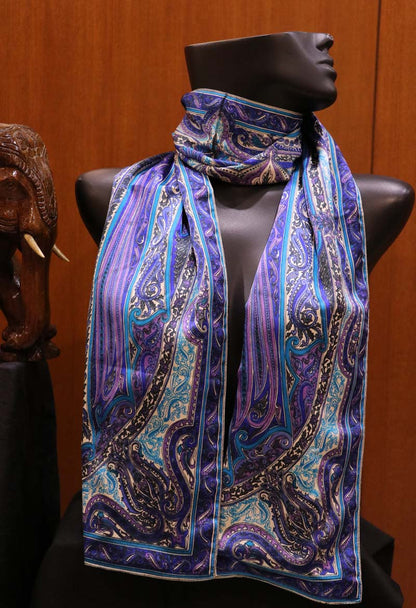 Exclusive Satin Crepe and Wool Pure Silk Stoles AI202570