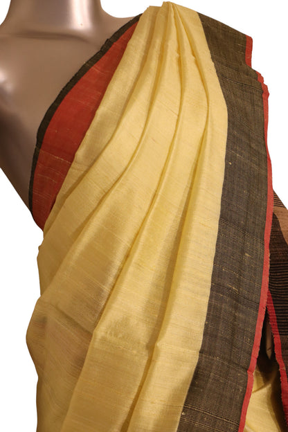 Handloom Pure Tussar Silk Saree AJ204694