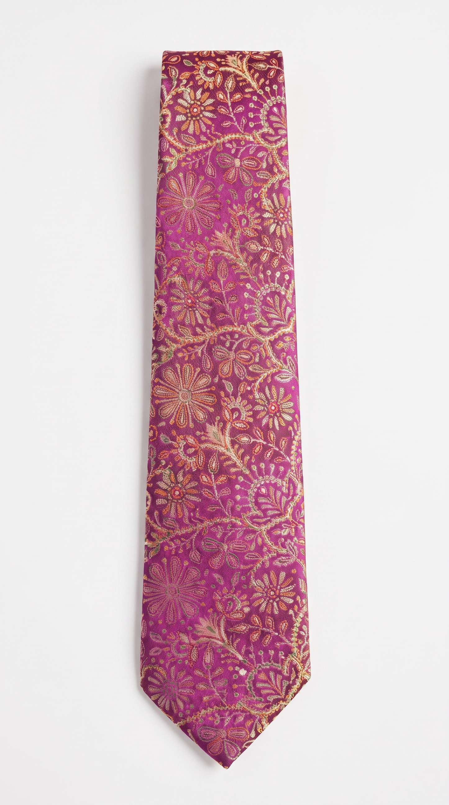 silk tie am201218 - full-length front flat-lay view