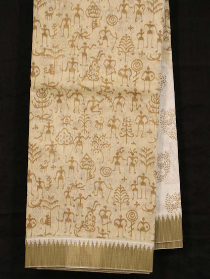 Printed Pure Cotton Saree AI207062