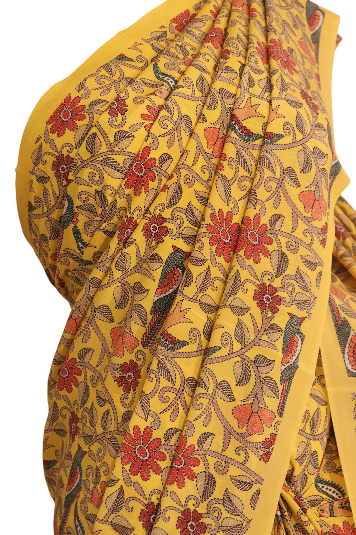 Floral Pure Crepe Silk Saree AK210952