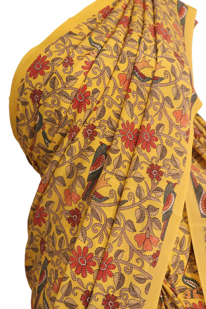 Floral Pure Crepe Silk Saree AK210952