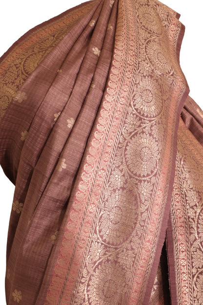 Wedding Exclusive Handloom Tussar Silk Saree AJ206366