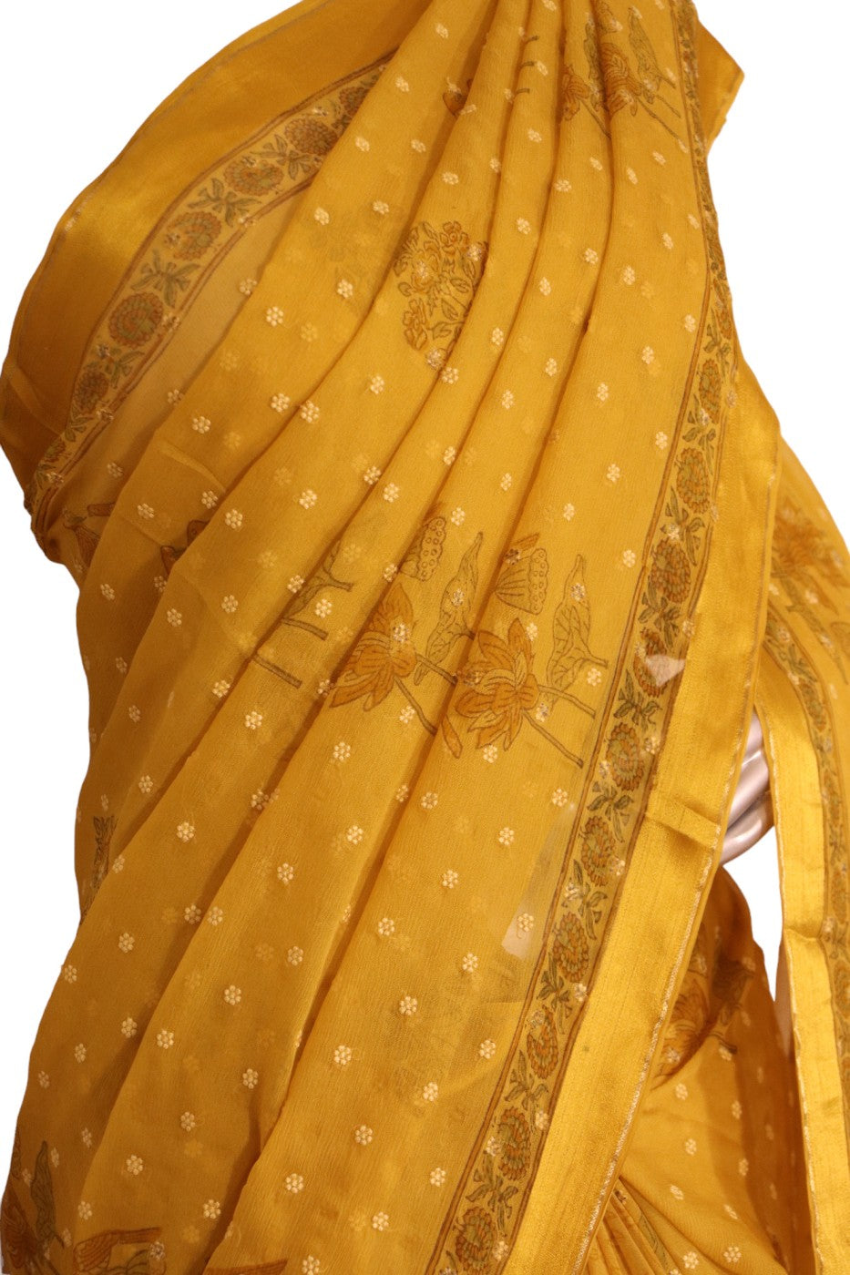 Designer Embroidery Finest Quality Pure Silk Chffion AJ205380