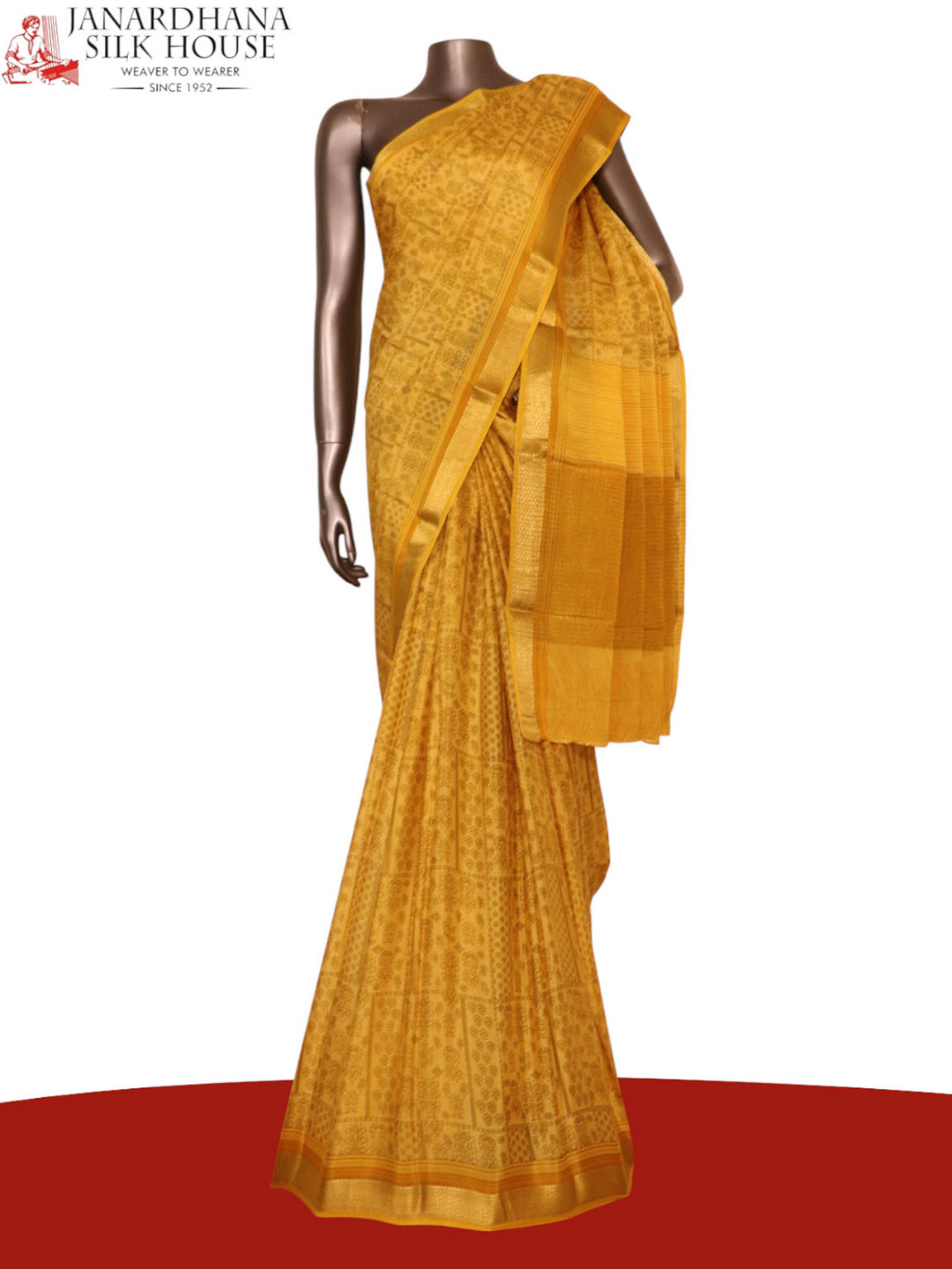 Pure Floral Zari Crepe Silk Saree AK206416