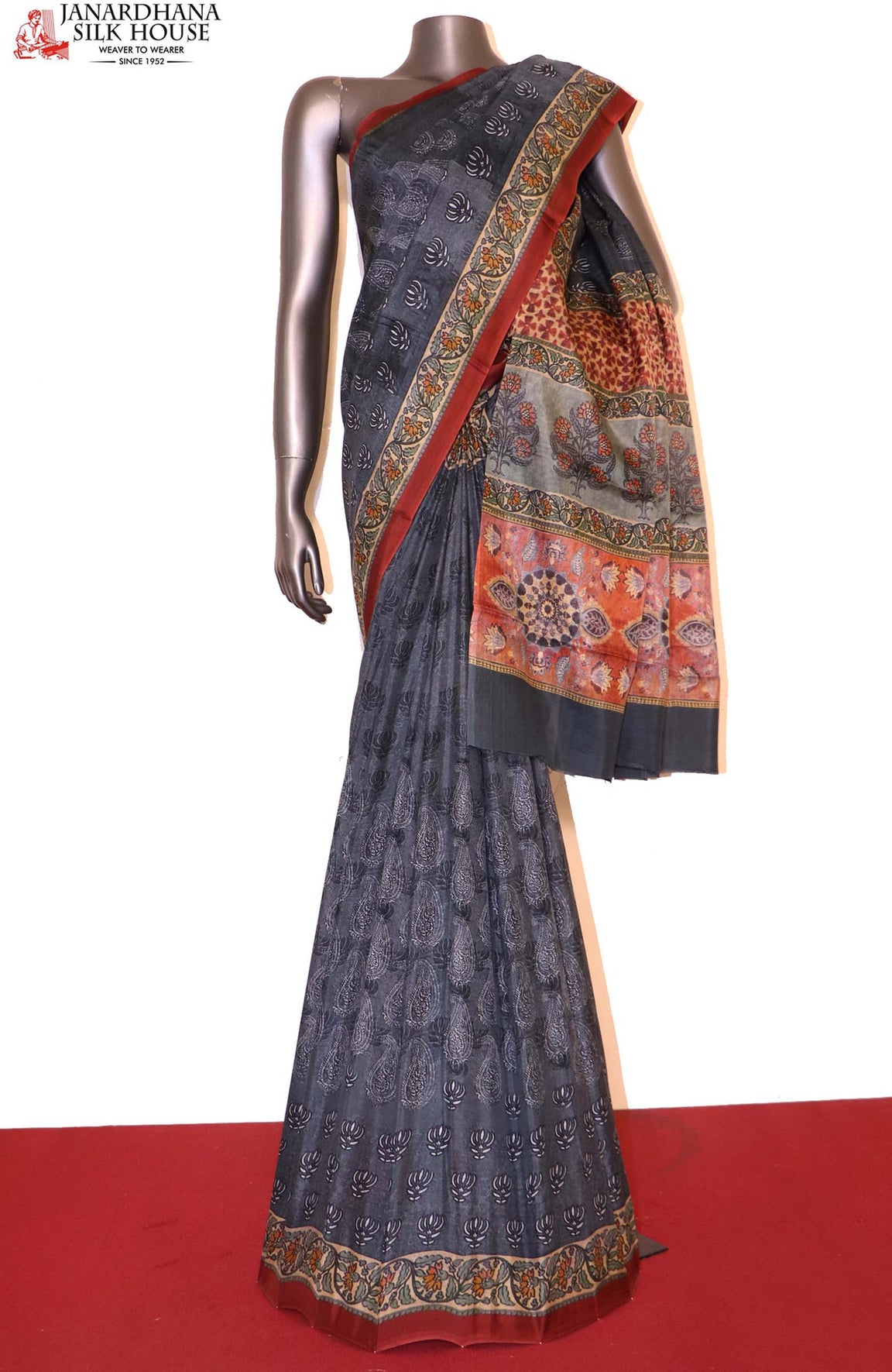 Designer Printed Pure Silk Saree AI207484