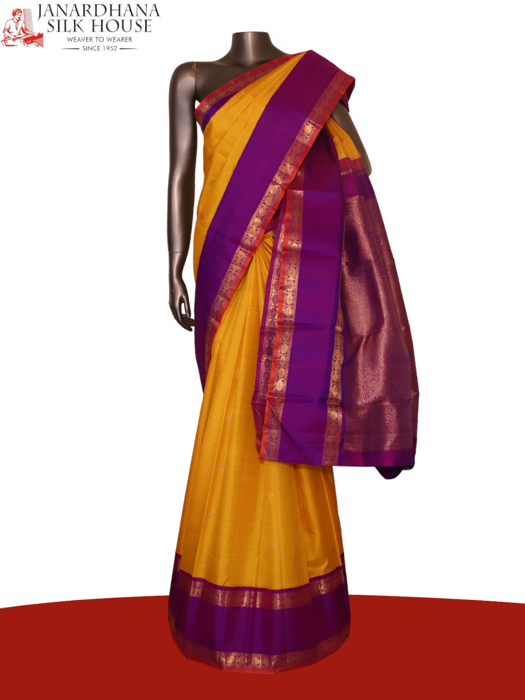 Grand Wedding Contrast Kanjeevaram Silk Saree AJ209691