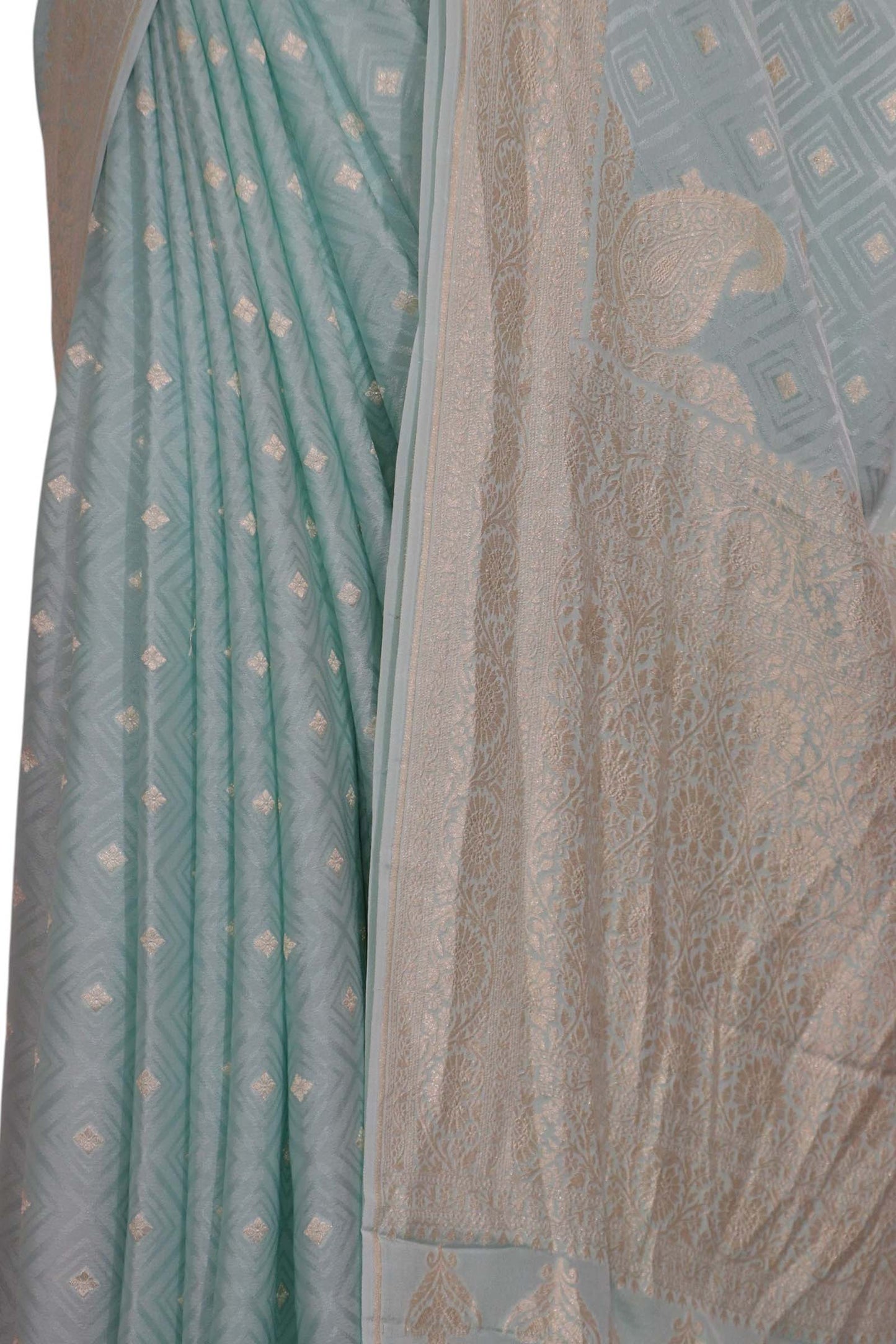 pure handloom zari butta banarasi crepe silk saree al206652