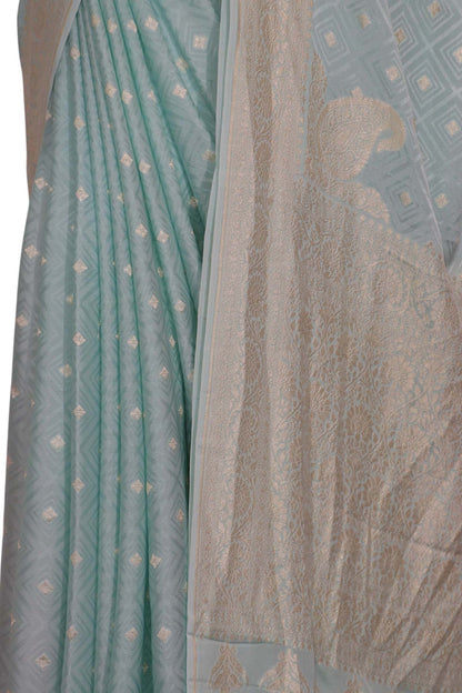 Pure Handloom Zari Butta Banarasi Crepe Silk Saree AL206652