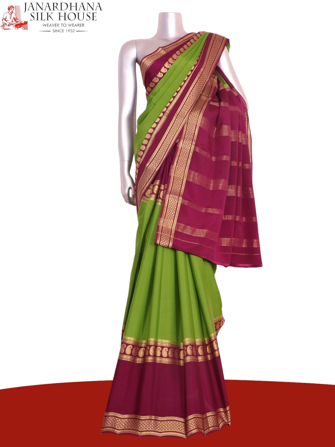 Pure Mysore Crepe Silk Saree AL212231