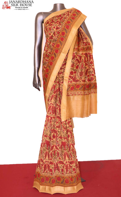 Floral Printed Pure Cotton Saree AI208367
