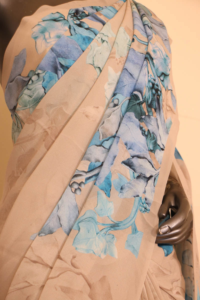 Exclusive Pure Printed Georgette Silk Saree AJ201919