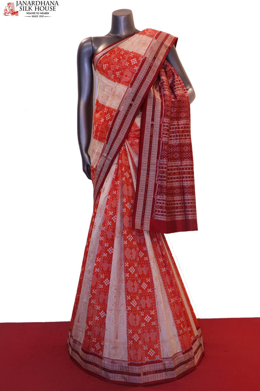 Master Weave &amp; Exclusive Handloom Pure Ikat Orissa Silk Saree AF210830