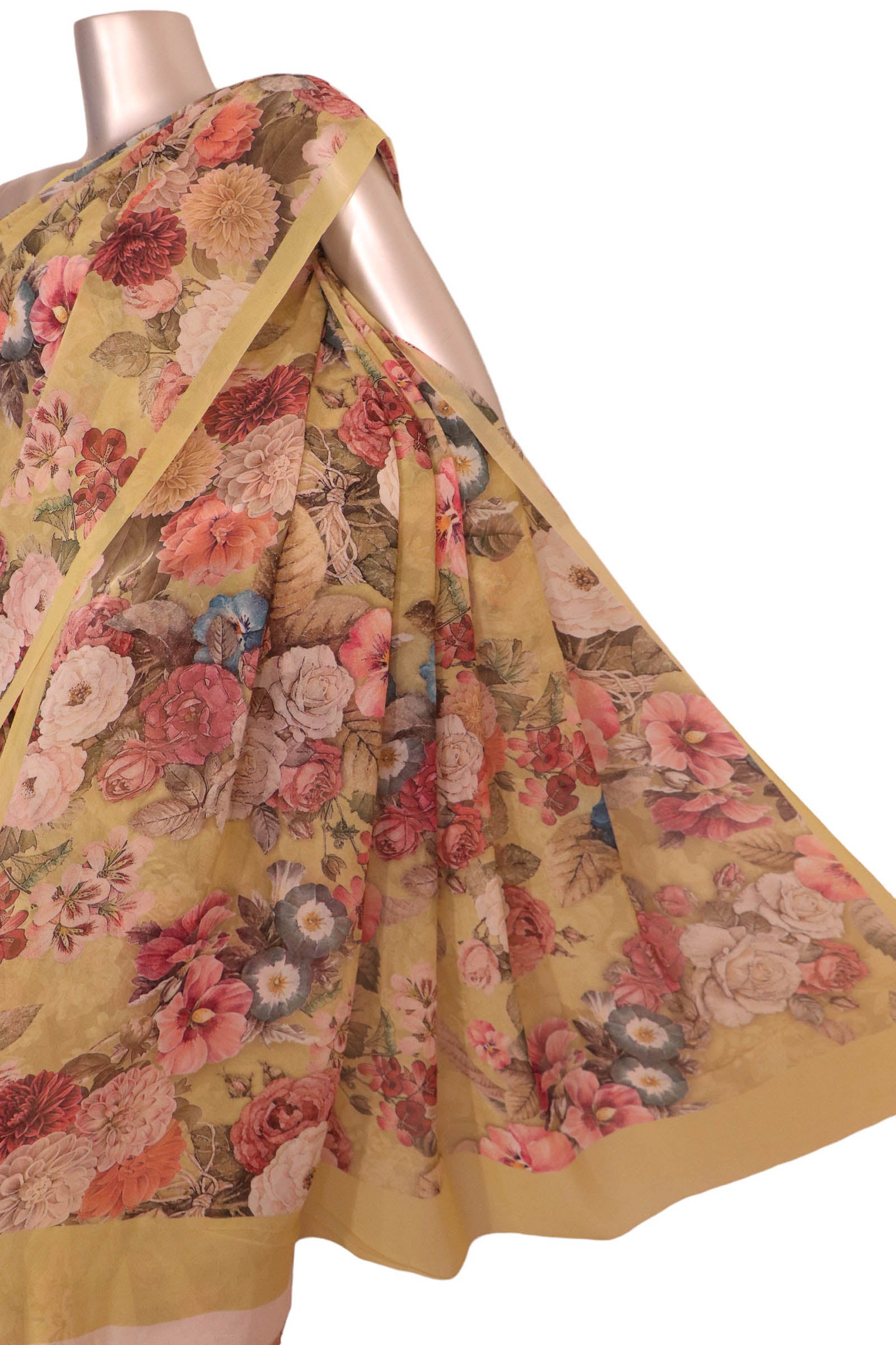Designer Exclusive Floral Pure Georgette Silk Saree AK202005