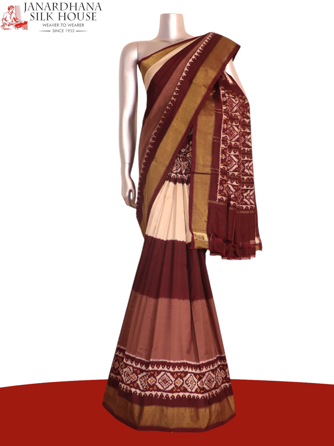 Pure Handloom Patola Ikat Silk Saree AK201130