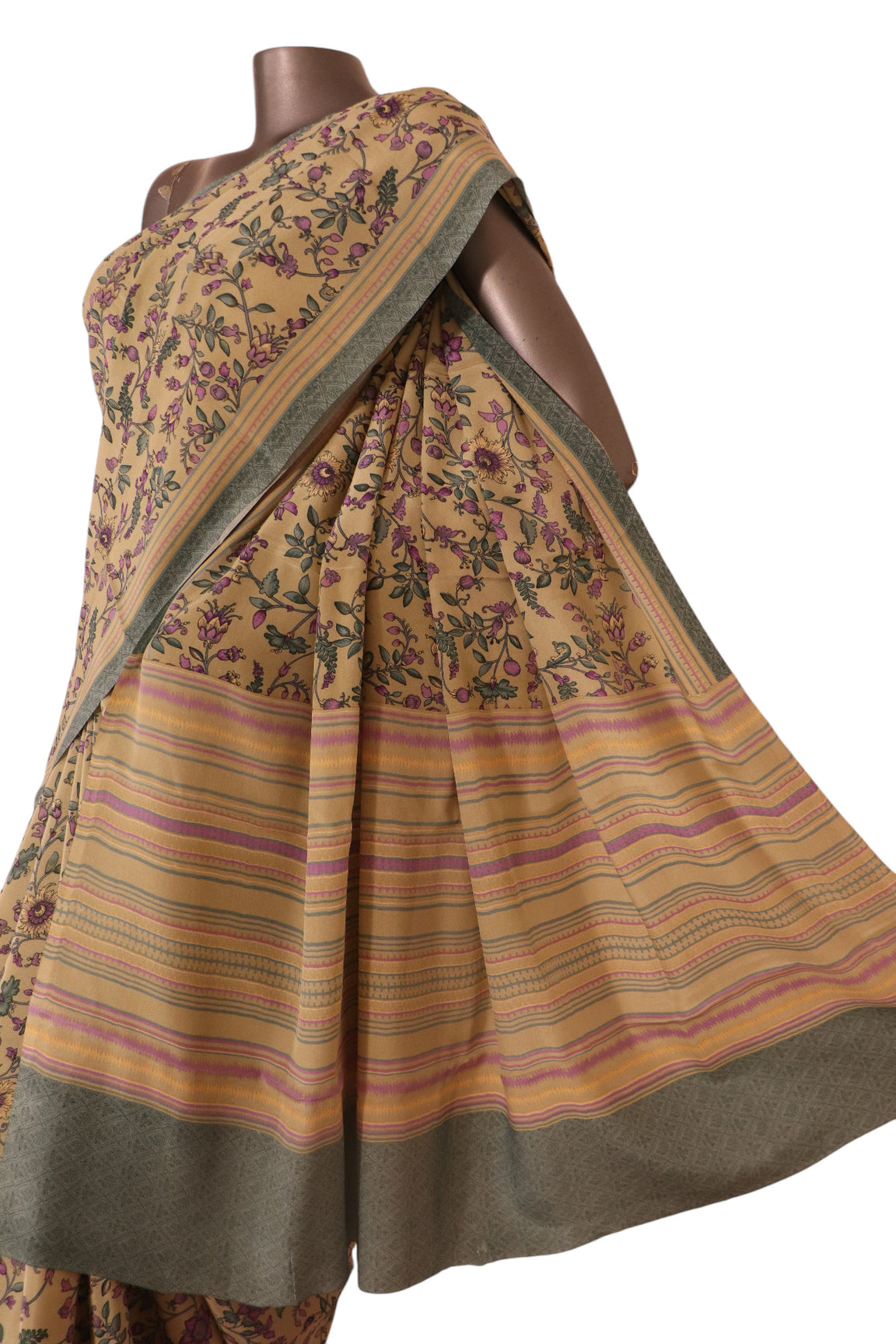 Floral Exclusive Pure Crepe Silk Saree AK205650