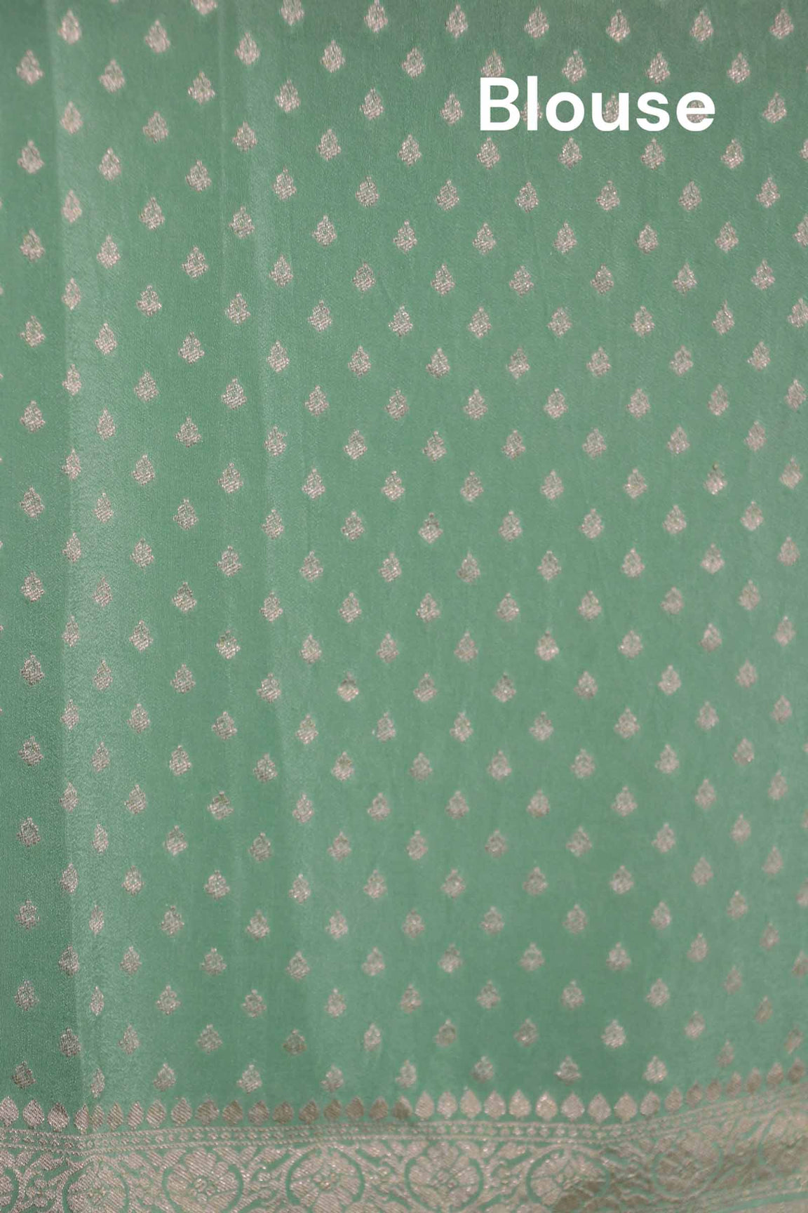 Pure Handloom Zari Butta Banarasi Crepe Silk Saree AL206645