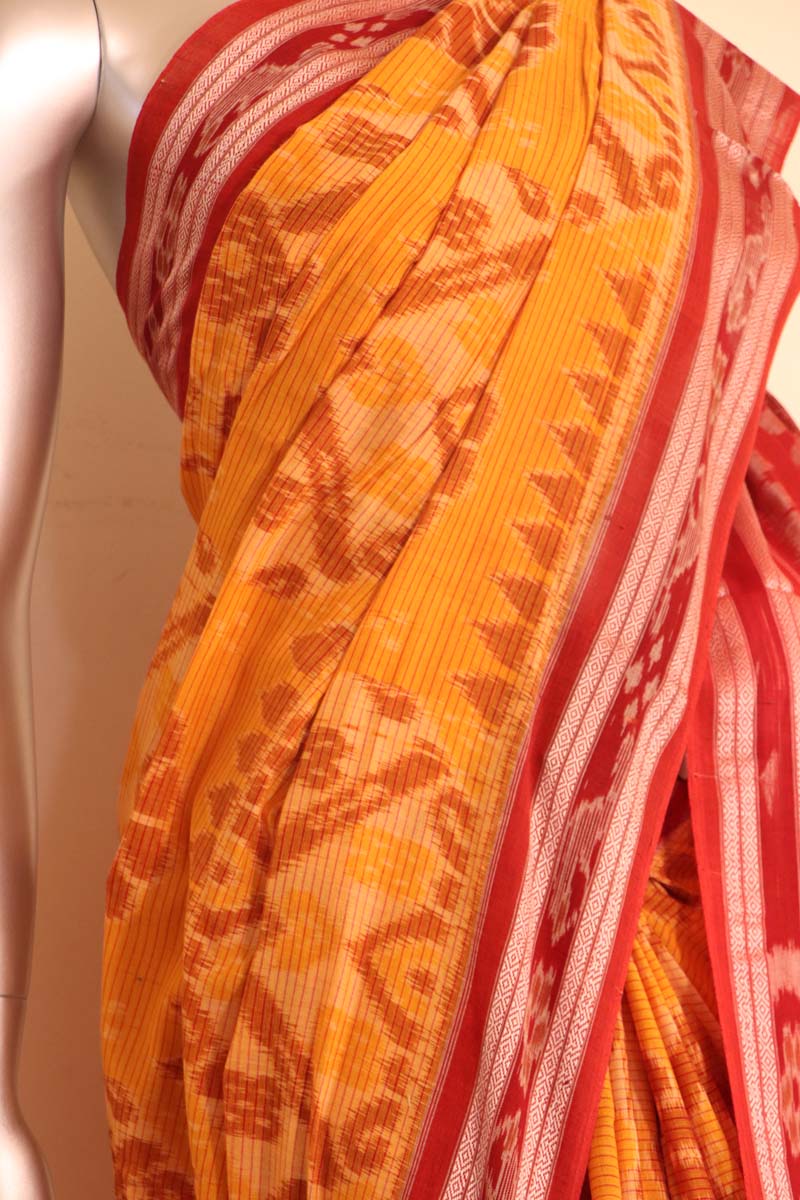Handloom Pure Ikat Cotton Saree AI201086