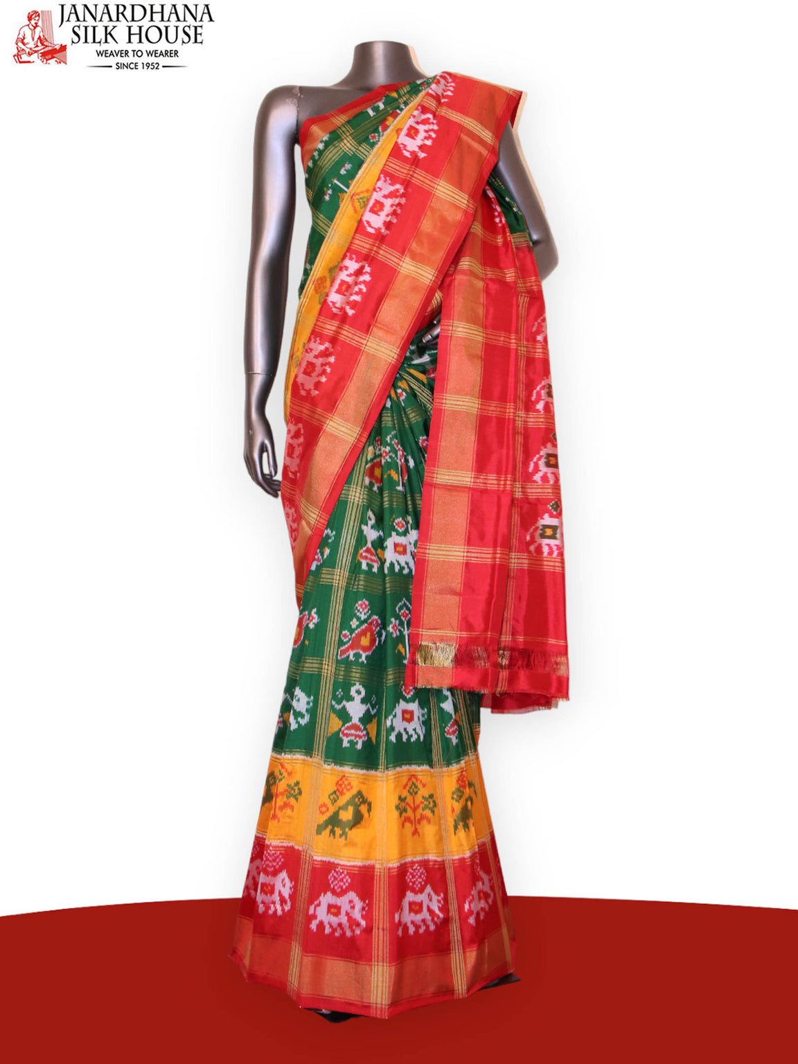 Handloom Ikat Patola Silk Saree AJ202844
