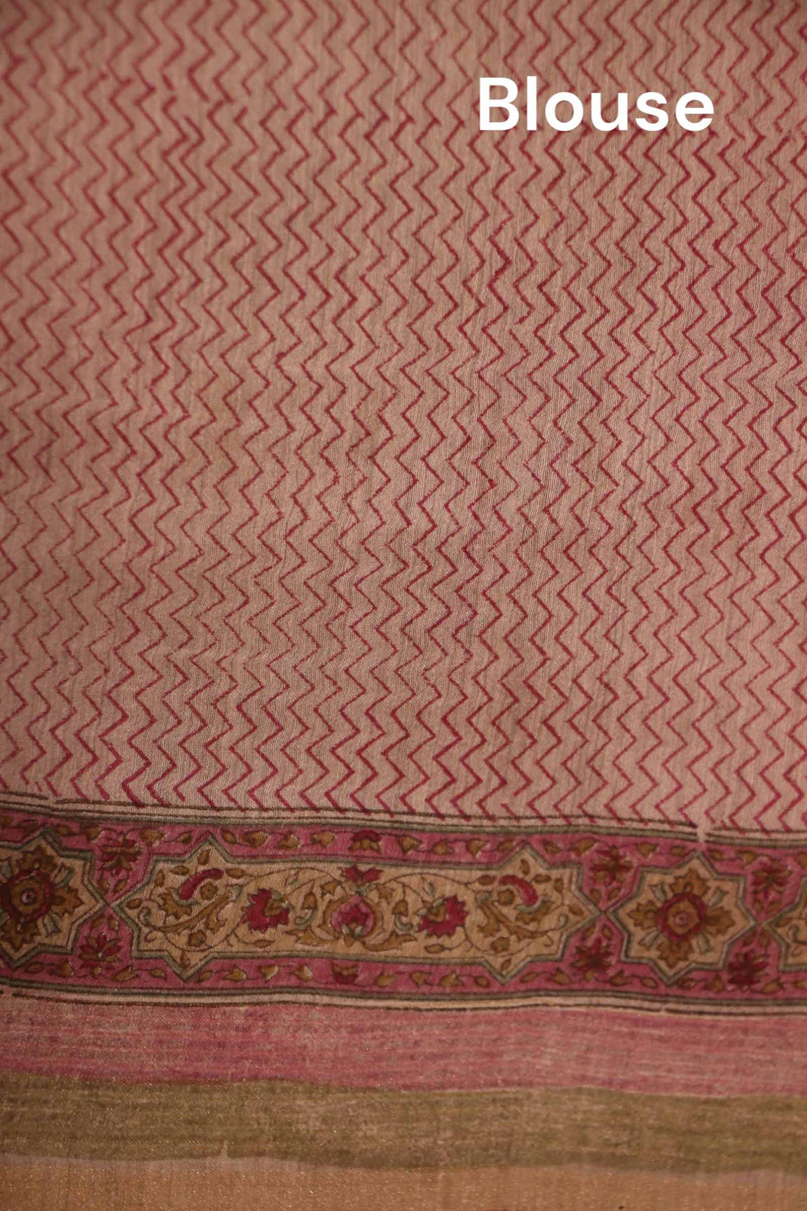 Pure Floral Paisley Tussar Silk Saree AJ205595
