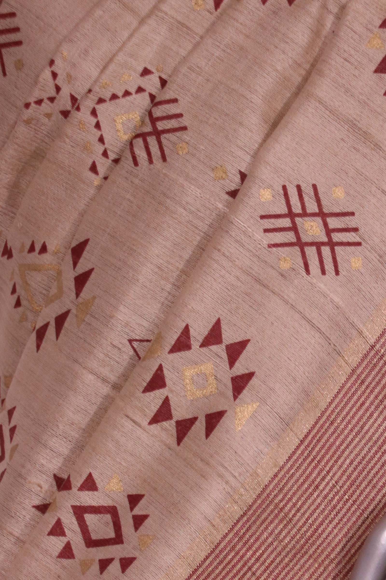 Handloom Pure Tussar Silk Saree AL203719