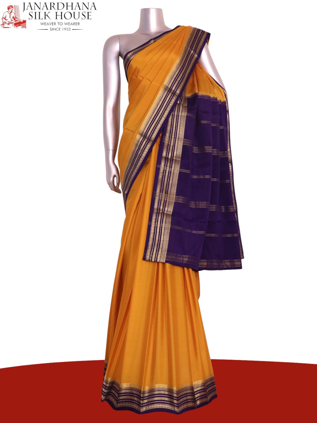 Pure Mysore Crepe Silk Saree AL207206