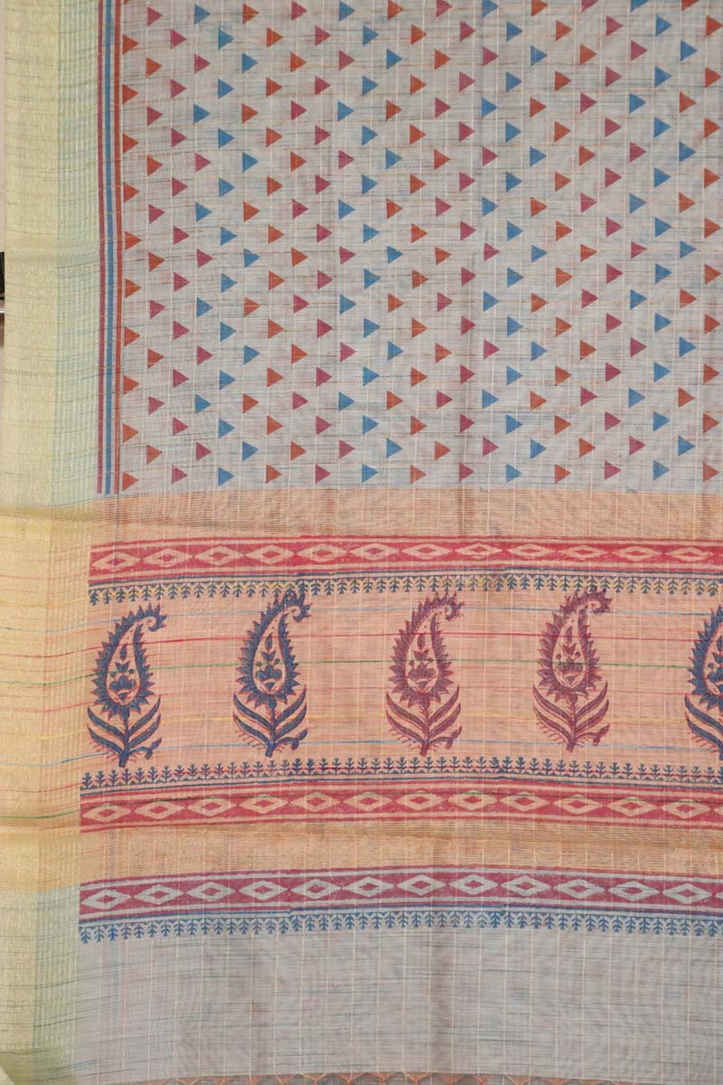Printed Pure Cotton Saree AH204047