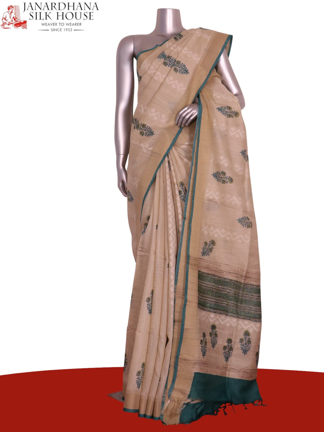 Handloom Pure Tussar Silk Saree AL203733