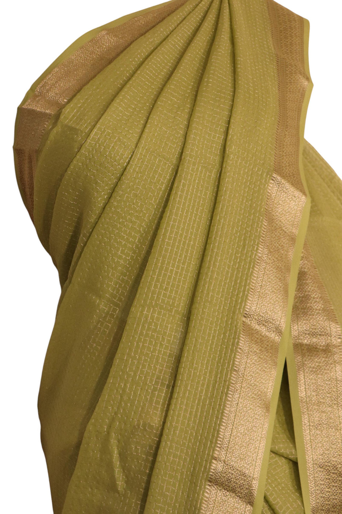 Pure Checks Zari Georgette Silk Saree AK210611