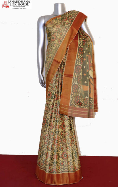 Exclusive Handloom Ikat Patola Silk Saree AJ201031