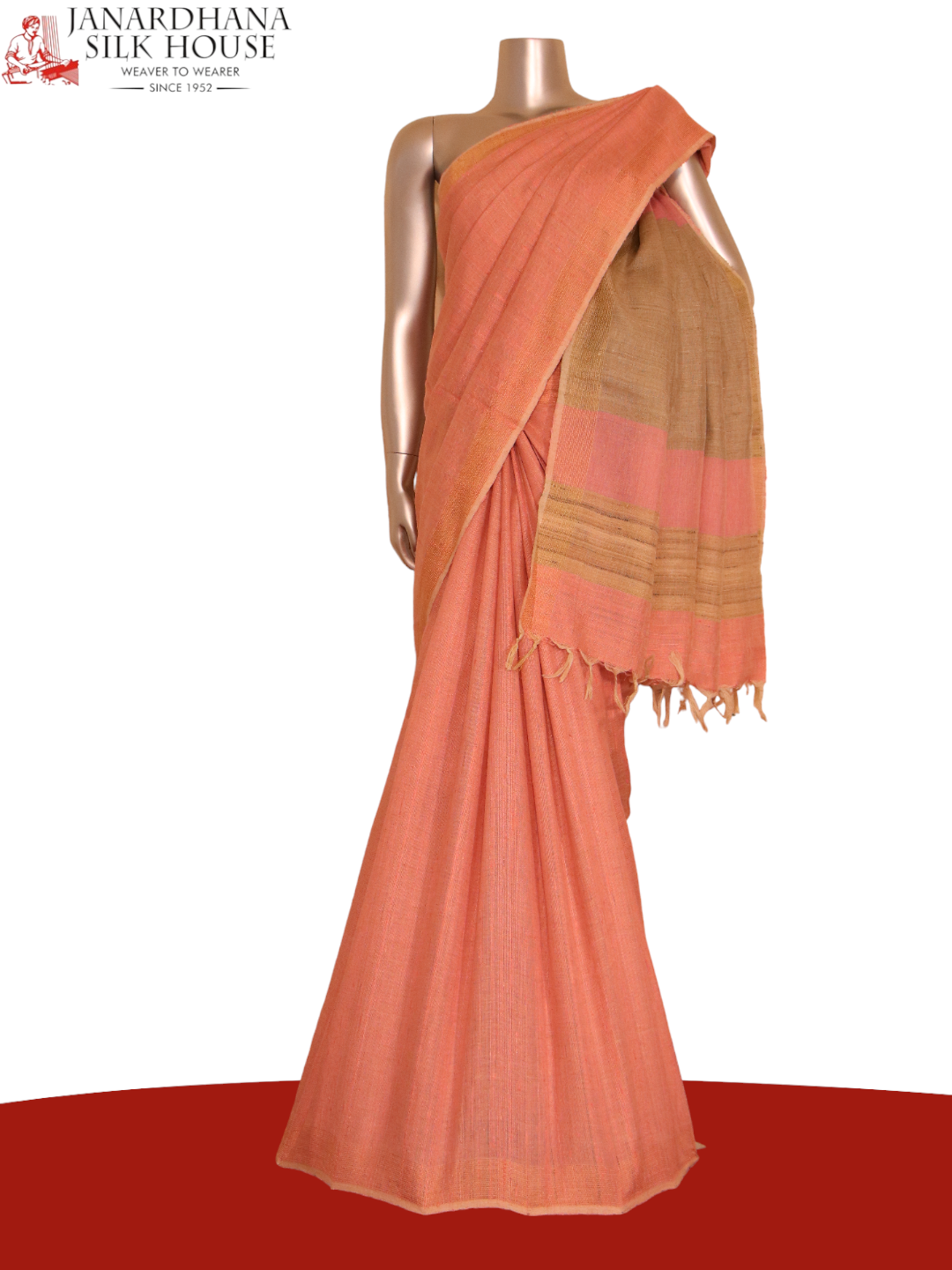 Handloom Pure Tussar Silk Saree AJ204711