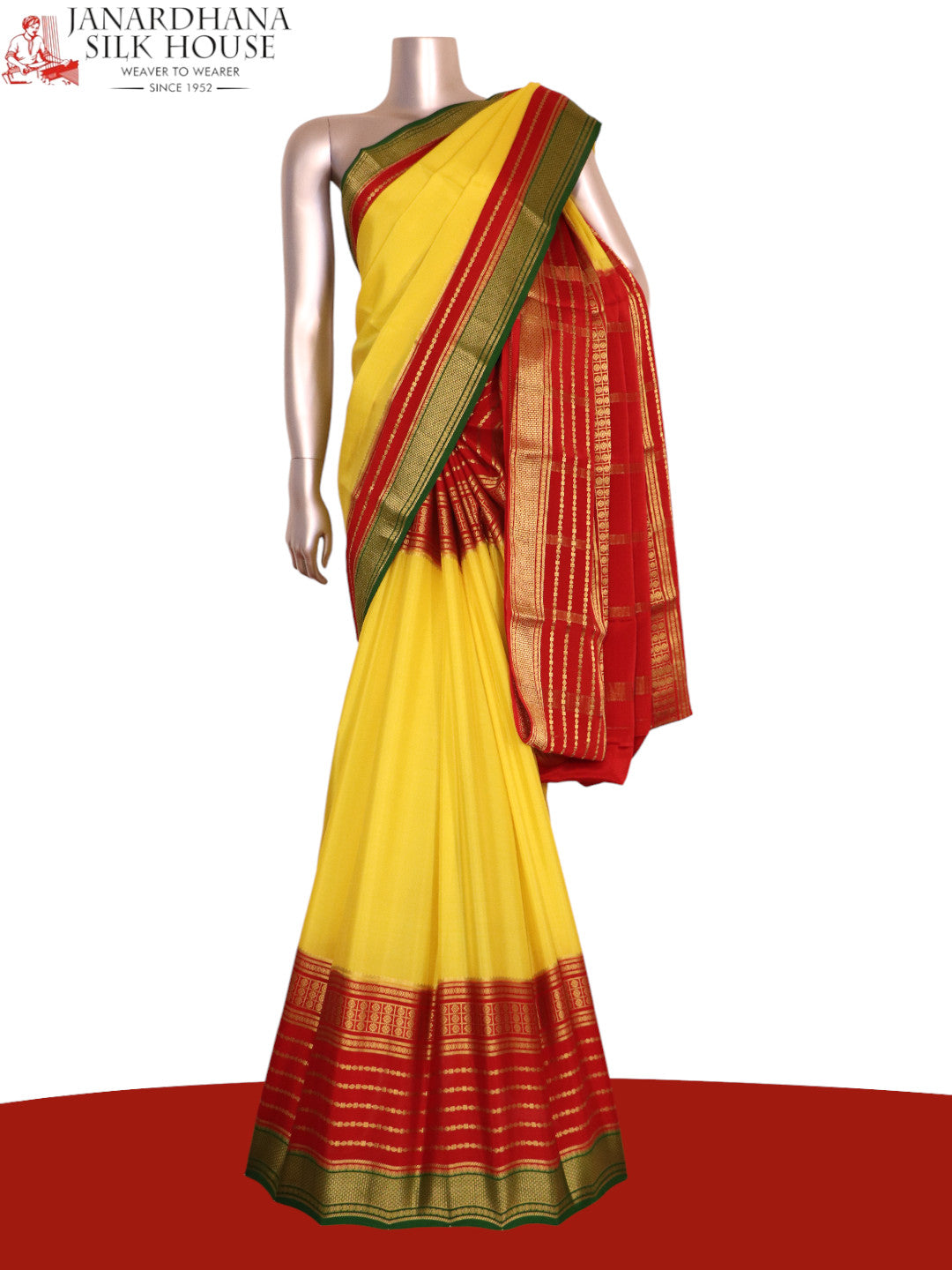 Pure Multi Contrast Mysore Crepe Silk Saree AK203410