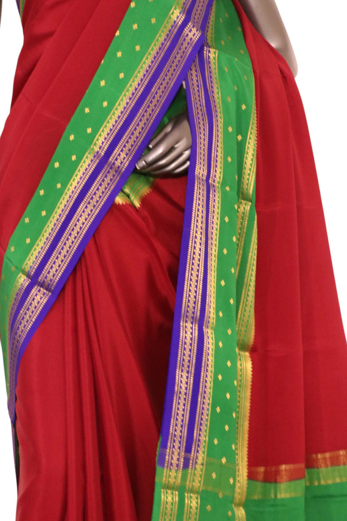 Pure Contrast Mysore Crepe Silk Saree AK211937