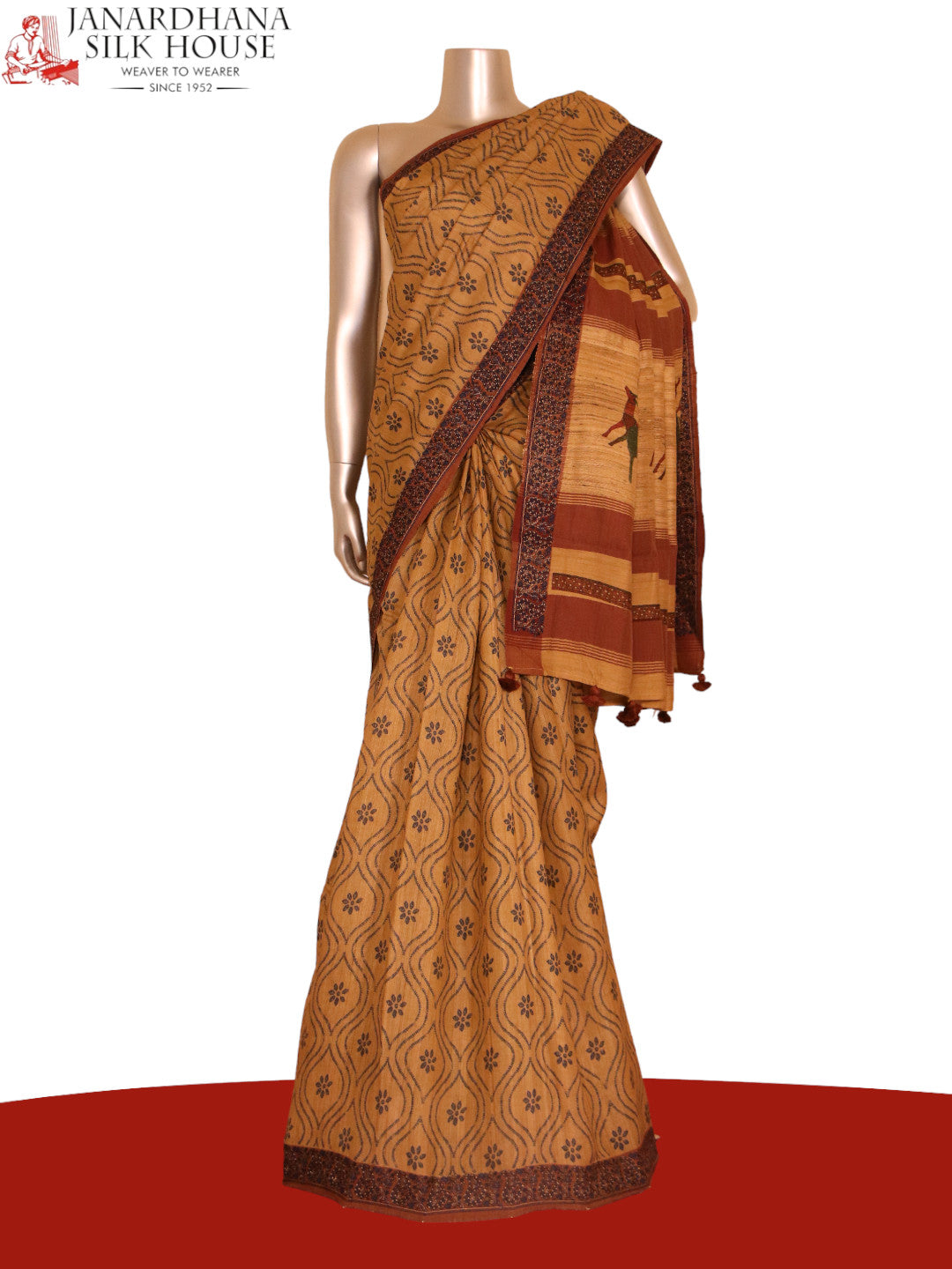 Pure Exclusive Pallu Tussar Silk Saree AJ205763