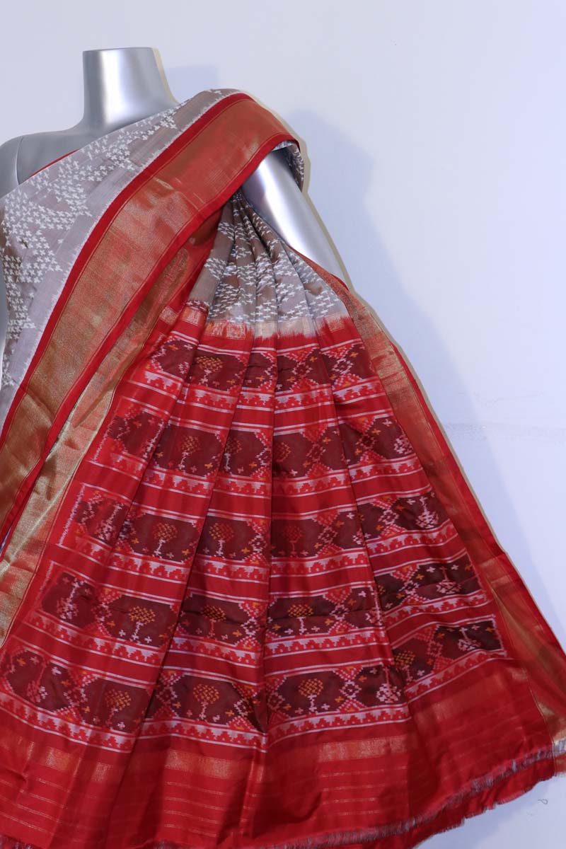 Handloom Ikat Patola Silk Saree AJ201167