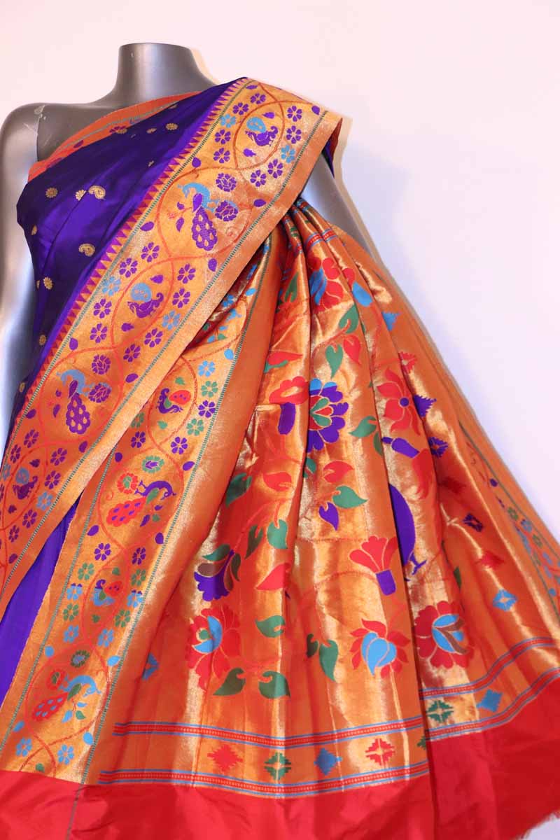 Designer Meenakari Paithani Silk Saree AI205405