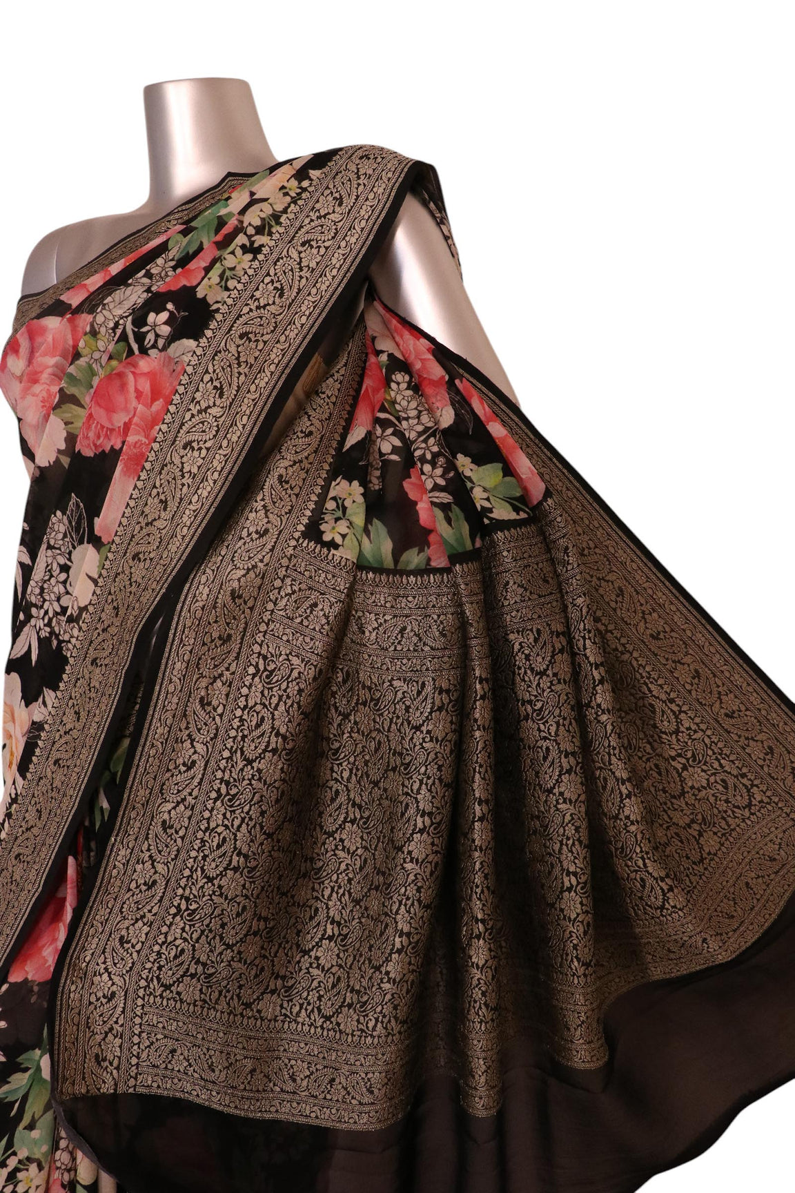 Pure Printed Georgette Silk Saree AL200660