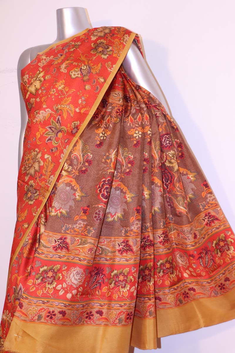 Floral Exclusive Pure Twill Silk Saree AI209518