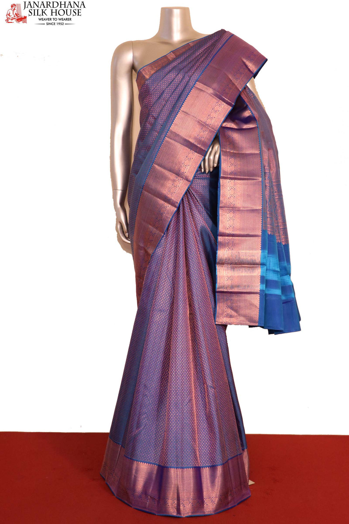 Exclusive Copper Kanjeevaram Silk Saree AH208604